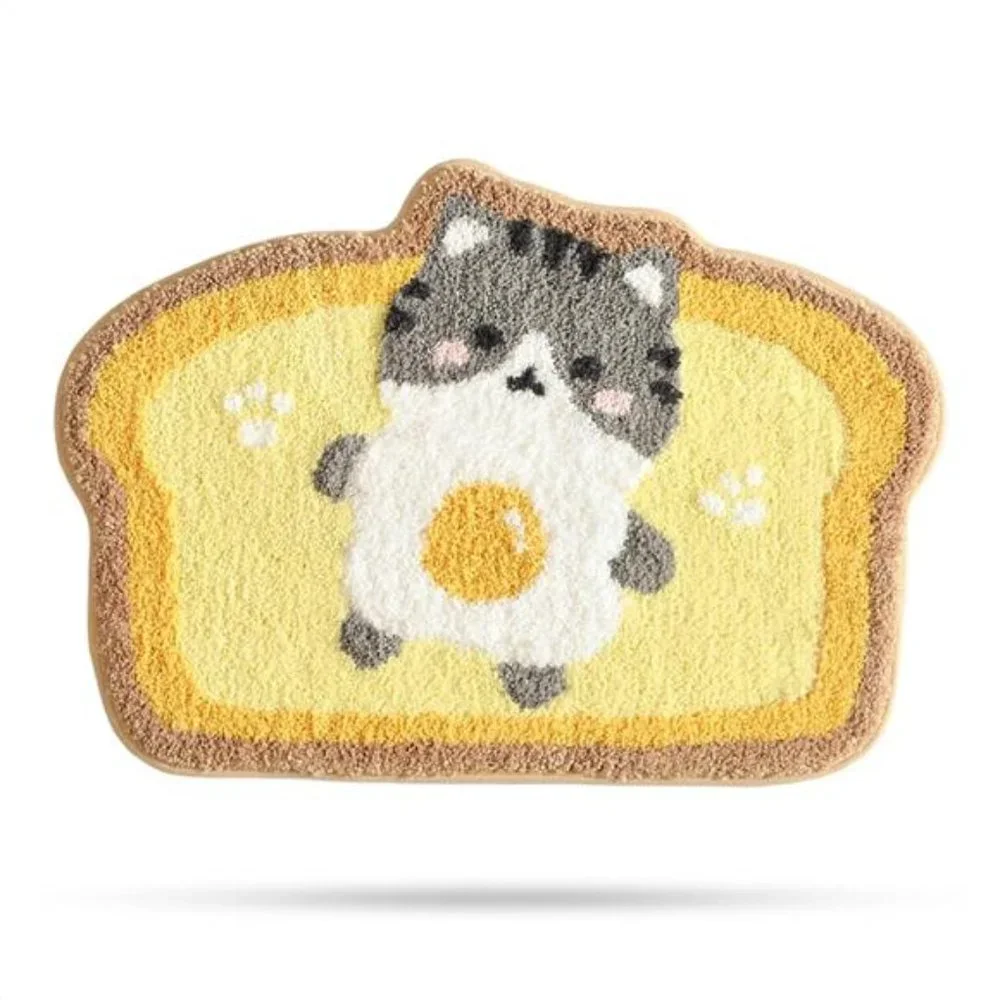 Toast Bath Mats, Soft and Absorbent Microfiber Bath Rugs, Non-Slip 20x31 Inch